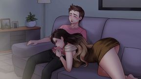 House Chores #17: My MILF Stepaunt Sucked Me off During the Movie and Made Me Cum Really Good
