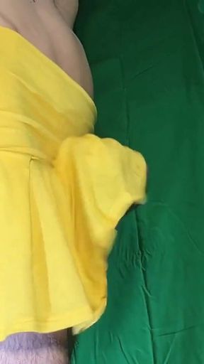 Yellow Skirt, No Panties