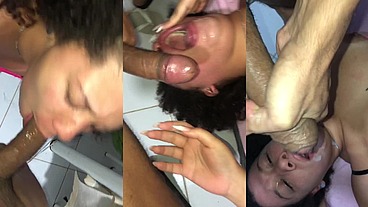 Garganta profunda com bastante dominação e força. ( Bbw submissa )