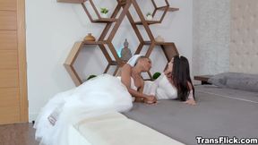 Kasey Kei  has been saving her virginity for her new wife Olivia Jay after the wedding