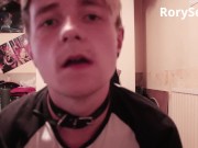 Pet Slave boy cums for your amusement