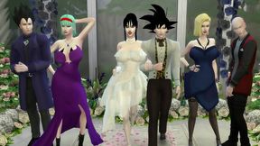 Chichi Cheats on Goku at Their Romantic Wedding in Dragon Ball Hentai