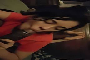 Super hot exotic babe makes giant bbc cum hard