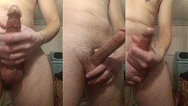 Big, long cock solo masturbation!