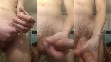 Big, long cock solo masturbation!