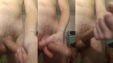 Big, long cock solo masturbation!