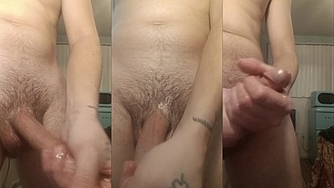 Big, long cock solo masturbation!