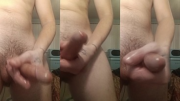 Big, long cock solo masturbation!