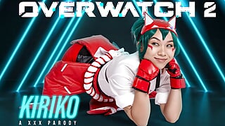 VRCosplayX Kimmy Kim As OVERWATCH 2 KIRIKO Offers Her Tiny Pussy As Compensation For A Mistake