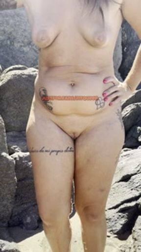 Pissing On The NUDIST Beach💦