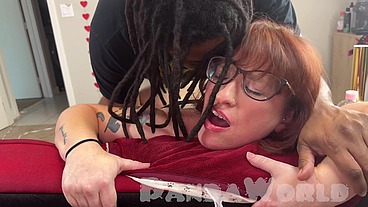Interracial MFF Threesome with Ebony Anal Slut Nova Panda and BBW PAWG Busty Bexx