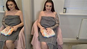 Putting On My New Big Colourful Diaper