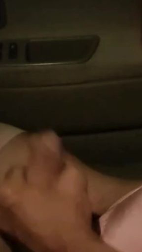 Jerking off at Rest Area in Car