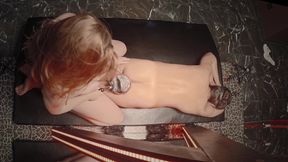 Thick Curvy Redhead Milf Sucks cock while getting an oiled massage