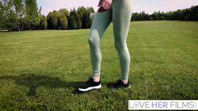 Lesbian Yoga Couple Candice Luciani And Sexy Lexy Pleases Each Other