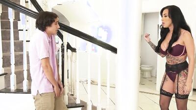 ADULT TIME - Stepson's Friend Catches MILF Changing and Fucks her Raw!