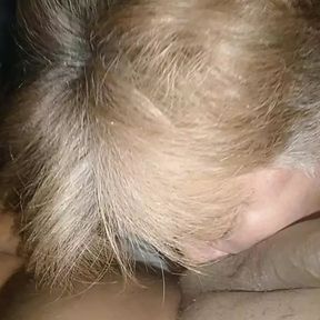 Mature grandma wanted to suck cock and uses her deep throat to make him cum