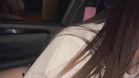 Uber driver fucks me outdoors in his car