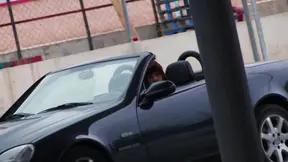 Euro babe gets rammed hard in her ass while bent over a car