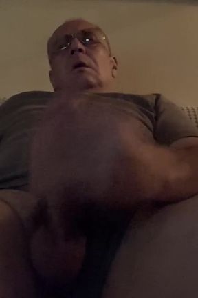 Old Man Jerking Big Cock