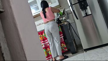 Hotwife Latina gets her ass touched and fucked in new kitchen