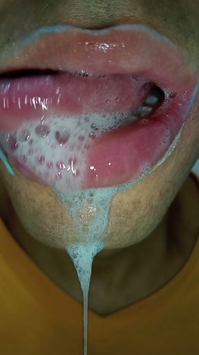 I want your milk in my mouth, tongue, long tongue fetish, sloopy, long tongue blowjob   Clip 1