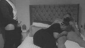 Camera Catches Cuckold watching Wife get Creampied and Then Facial From Hubby