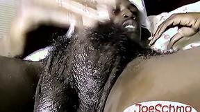 ”Sexy JBone drops a thickload after wanking off his black shaft”