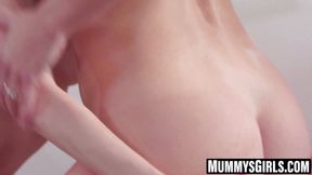 Stepdaughter and stepmom indulge in intense lesbian love