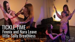 TICKLE TIME PT1: Fennix and Nara Leave Little Sally Breathless SUB ENG 720p TICKLE TICKLING ARMPITS BONDAGE FOOT FETISH