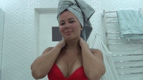 I dry my long hair with towel and with fen dd