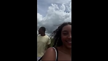 Brazilian brunette fucking outdoors with her friend - Nati Roza