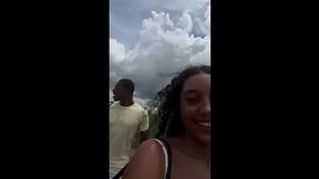 Brazilian brunette fucking outdoors with her friend - Nati Roza