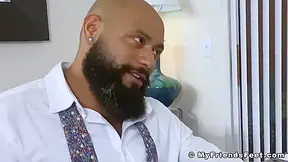 Bearded August Masturbates His Bbc While Being Foot Licked