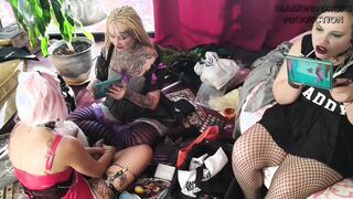 four GODDESS GIRLS PARTY: FISTING, SQUIRT, FAKE CUM, DOUBLE PENETRATION, HUGE SEX SEX TOYS, LESBIANS ORGASM