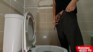 The camera films me in the toilet as I pee