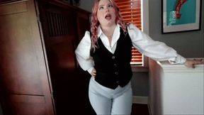 INEED2PEE IPOD Teacher Ami pissing her dress pants total humiliation!