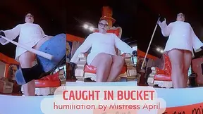 Pov Humiliation - Caught In Big Plastic Bucket - An April Movie