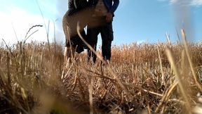 Slutty Stepmother in Law Sucks My Cock After Making Me Cum in the Field