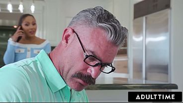 ADULT TIME - Pervert Lilith Grace Uses Stepmoms Phone To Tease New Stepdad With Feet &amp_ Dildo Videos