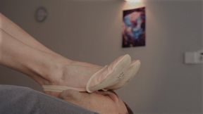 Amber Rule In The House - Pink And White Half Ballet Shoes - Part 02