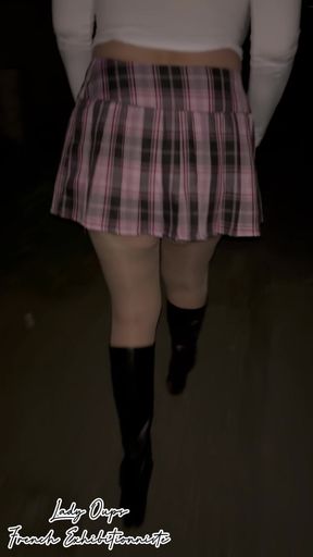 Pink Scottish Mini Skirt Whore Anal Plug And Exhibition In Town