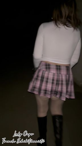 Pink Scottish Mini Skirt Whore Anal Plug And Exhibition In Town