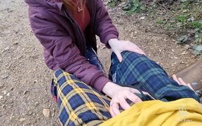 Fastest Outdoor Fuck with Sperm Walk!!