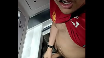 Chav wanking on Public Train