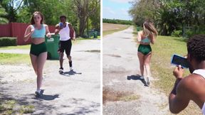 Hot - Harley Jade Goes For A Jog & Someone Follows Her