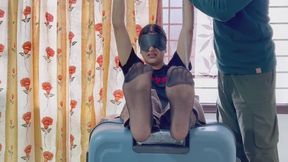 Double Hair Brush Tickling + Nylon Tease on Beautiful Indian Wife’s Soft Feet | Beautiful Indian Wife Can’t Stop Laughing | Double Hair Brush Foot Tickling