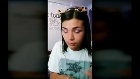 TS Angelique Monroe - I'_m getting ready for a video shoot.