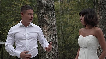 Slut bride fucked at the wedding and got two dicks in her pussy at once