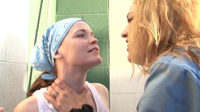 Sexy hot gorgeous lesbians licking each other's perfect tight pussy